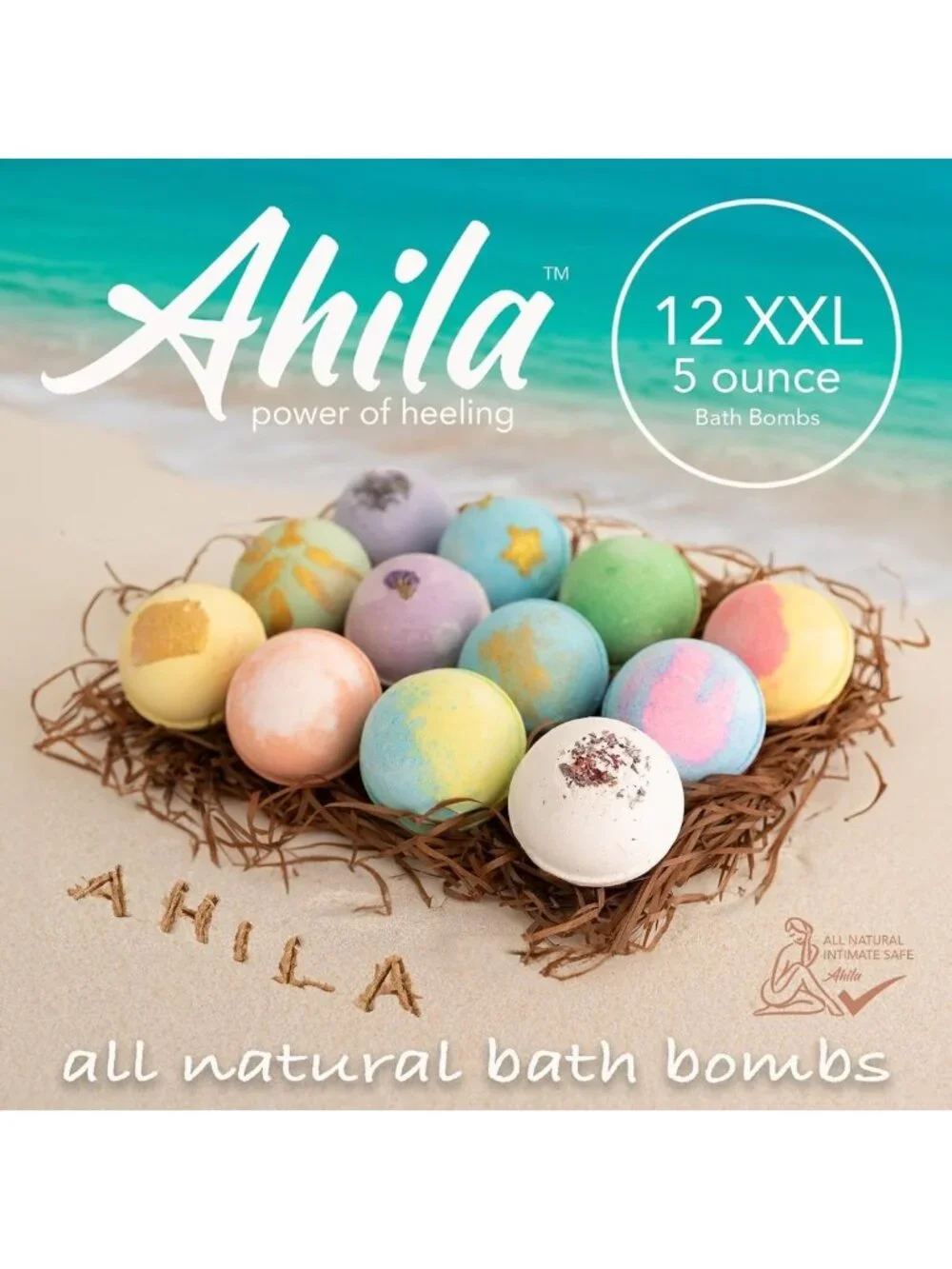 12 XXL Organic Bath Bombs Gift Set - Relaxing Aromatherapy for All Ages